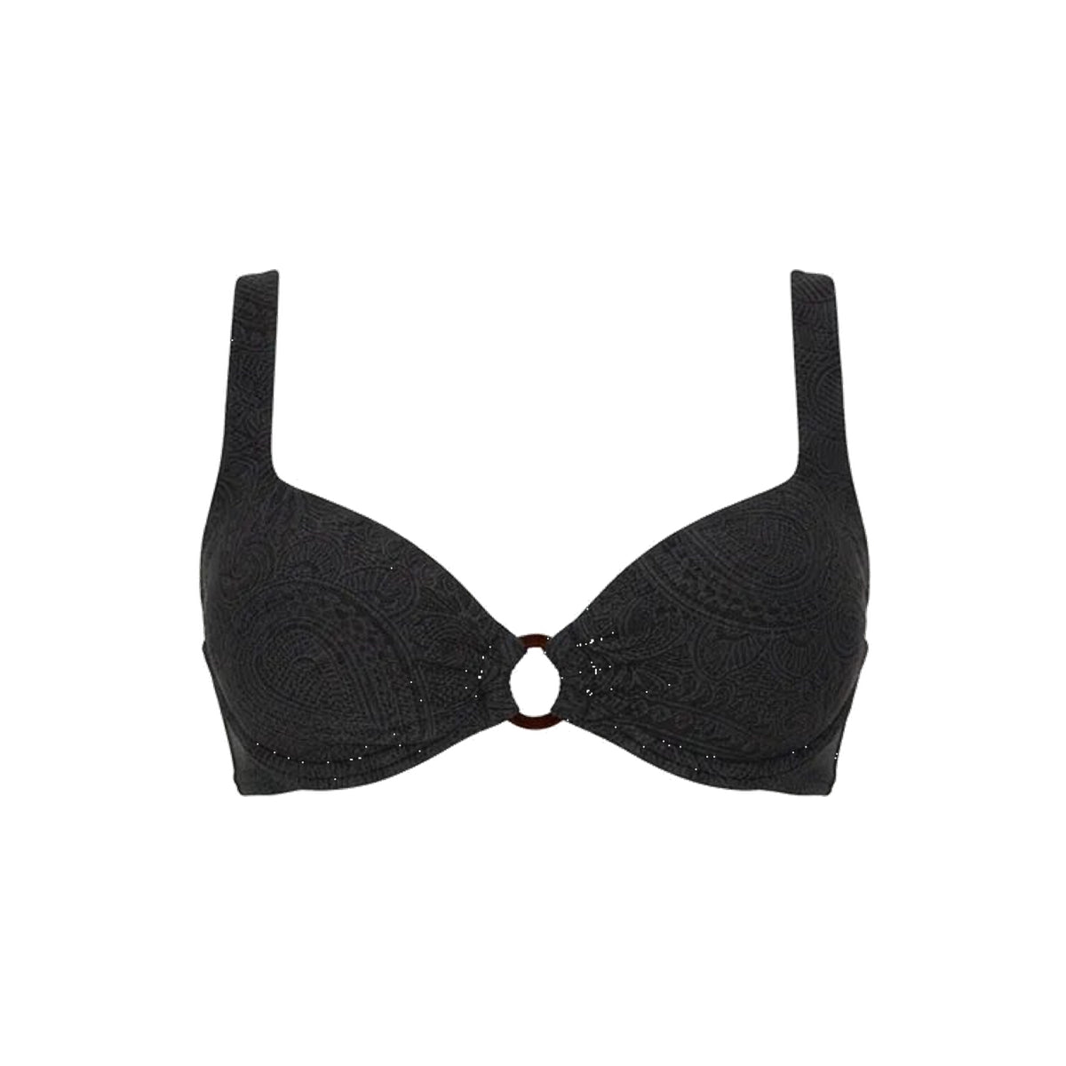 The Lori Bikini Top in Black Paisley