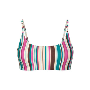 The Maui Bikini Top in Retro Stripe