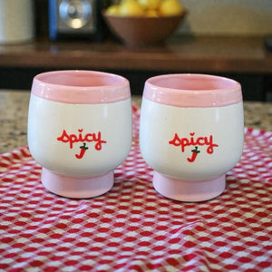 Hand-painted “Spicy” Marg Cups, Set of 2
