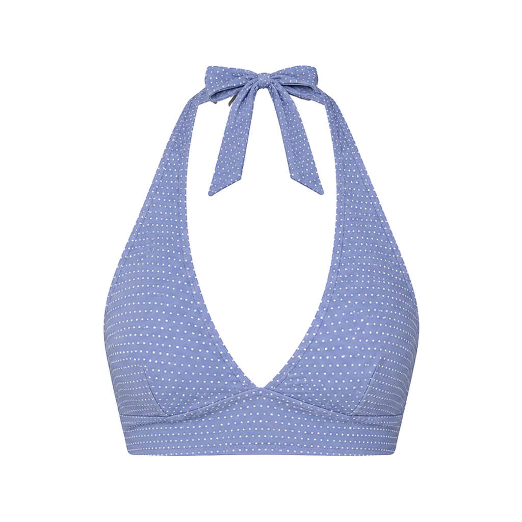 The Majorca Bikini Top Polka Dot in Wisteria