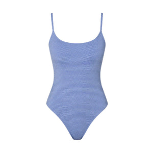 The Amalfi One-Piece Polka Dot in Wisteria Classic