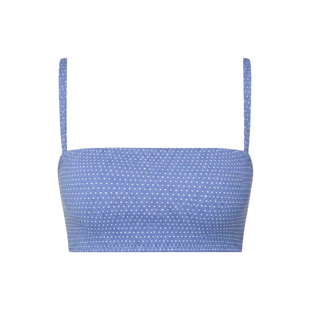 The Cabo Bikini Top Polka Dot in Wisteria