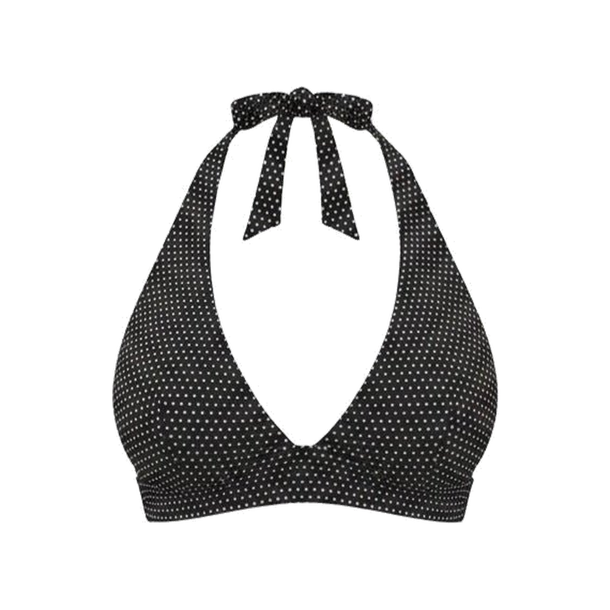 The Majorca Bikini Top Polka Dot in Black Dot