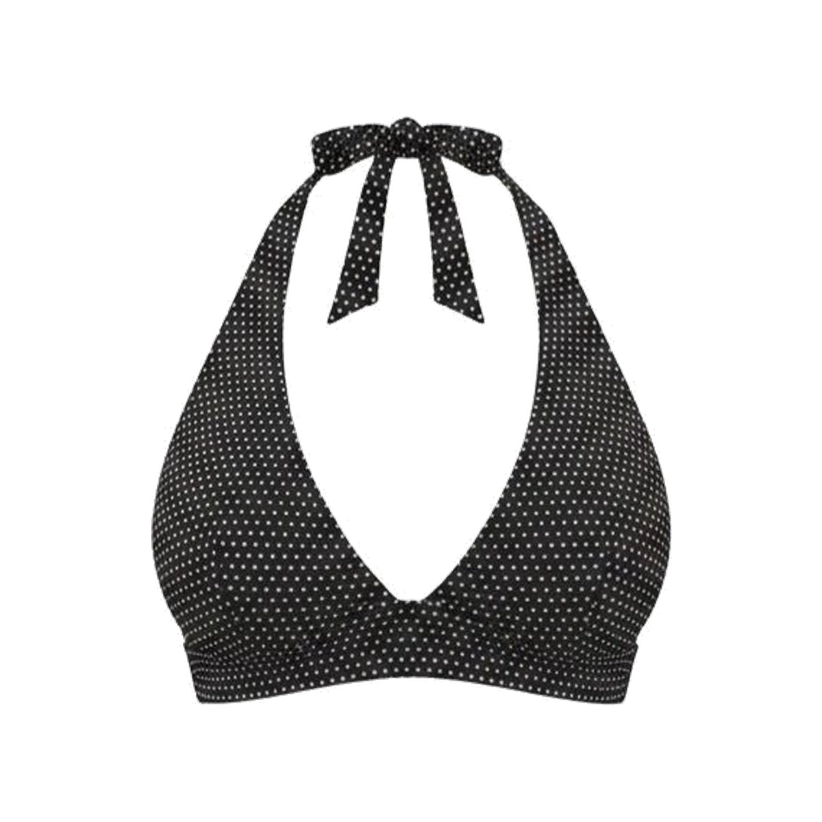 The Majorca Bikini Top Polka Dot in Black Dot