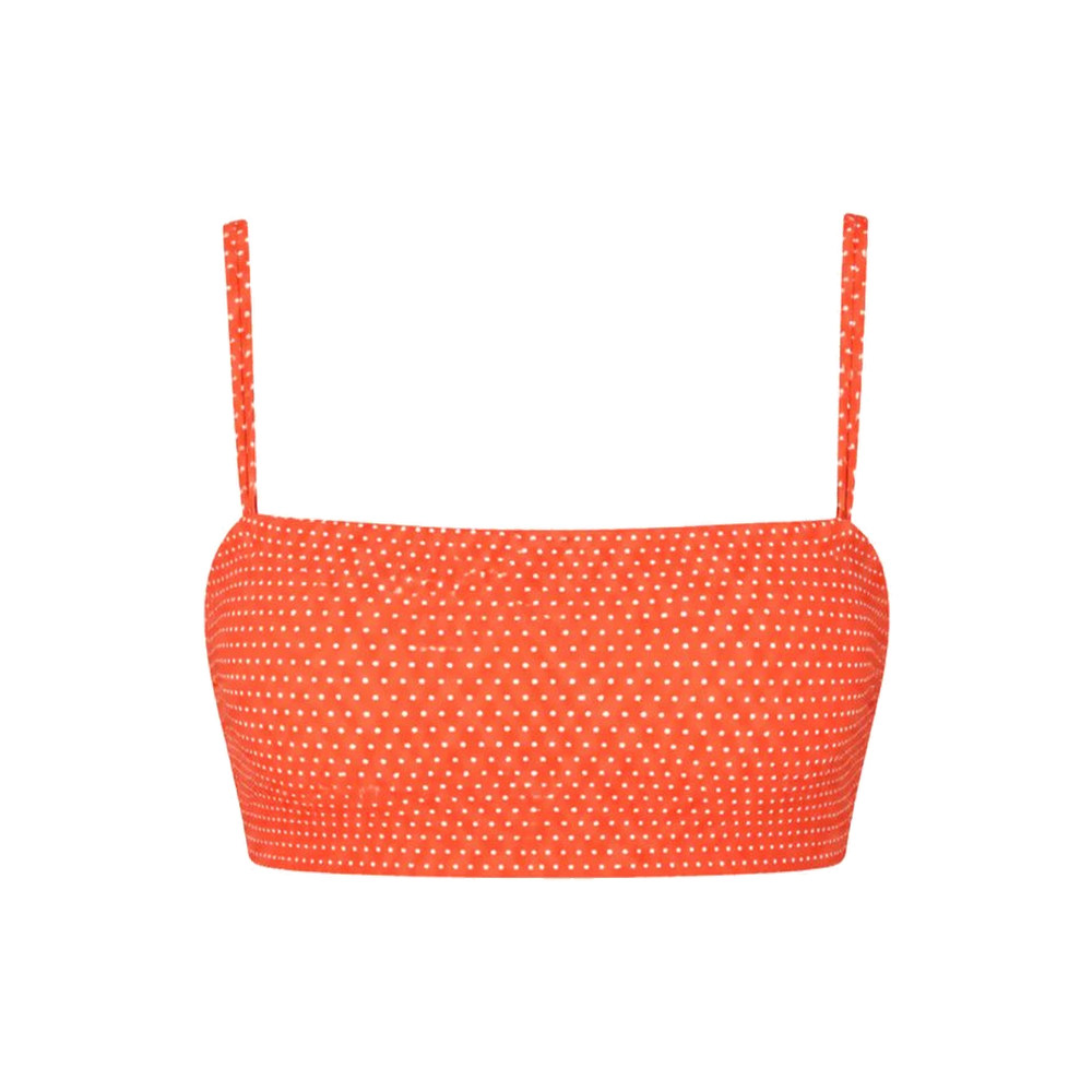 The Cabo Bikini Top in Polka Dot Marmalade