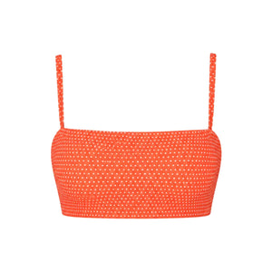The Cabo Bikini Top in Polka Dot Marmalade