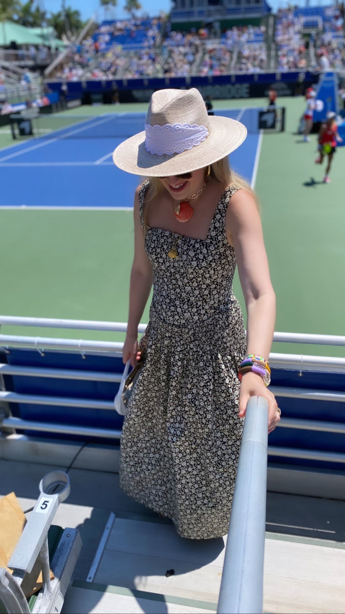 Zinnia Sun Hat in Wide & Short Lace Eyelet Ribbon