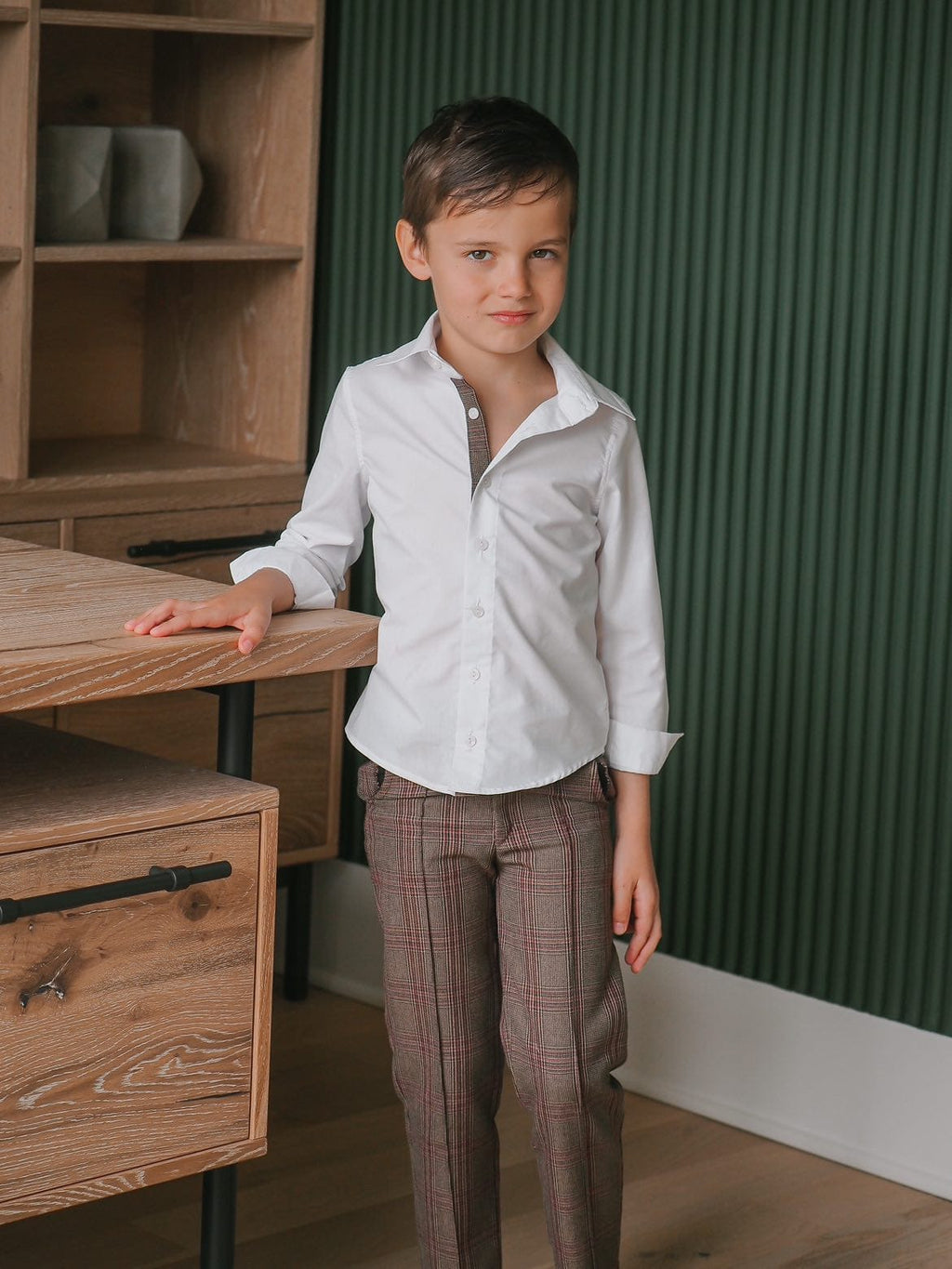 Blair Estate Tweed Shirt and Pants Set - Petite Maison Kids