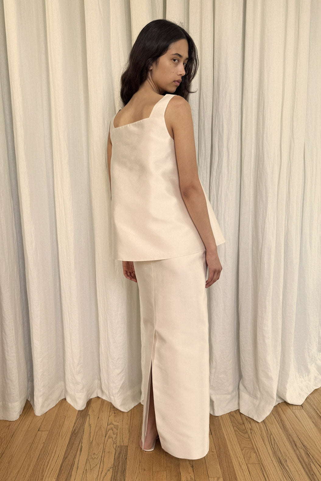 Louisa Skirt in Silk Mikado Shantung