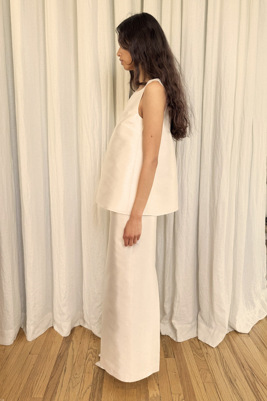 Louisa Skirt in Silk Mikado Shantung