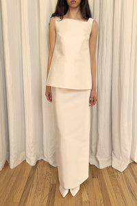 Chloe Tank in Silk Mikado Shantung