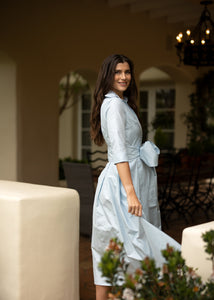 High Tea Dress in Blushed Blue