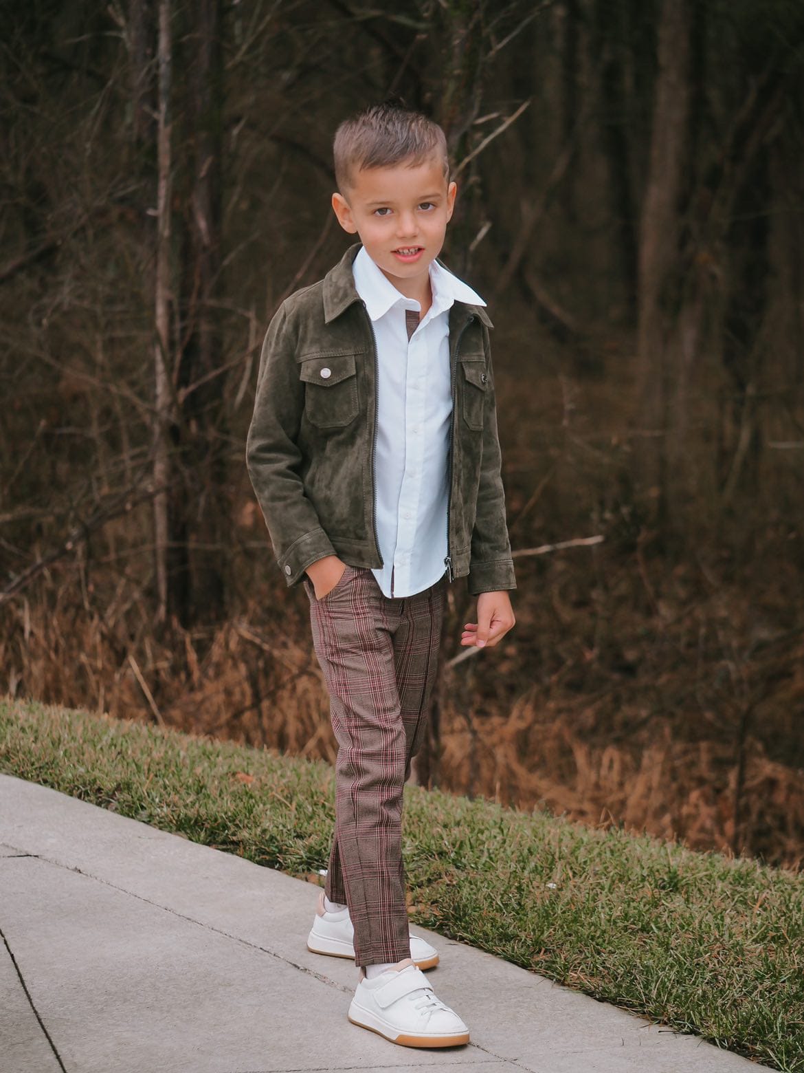 Blair Estate Tweed Shirt and Pants Set - Petite Maison Kids