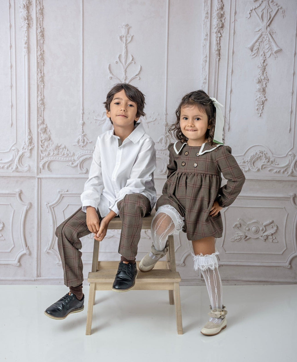 Blair Estate Tweed Shirt and Pants Set - Petite Maison Kids