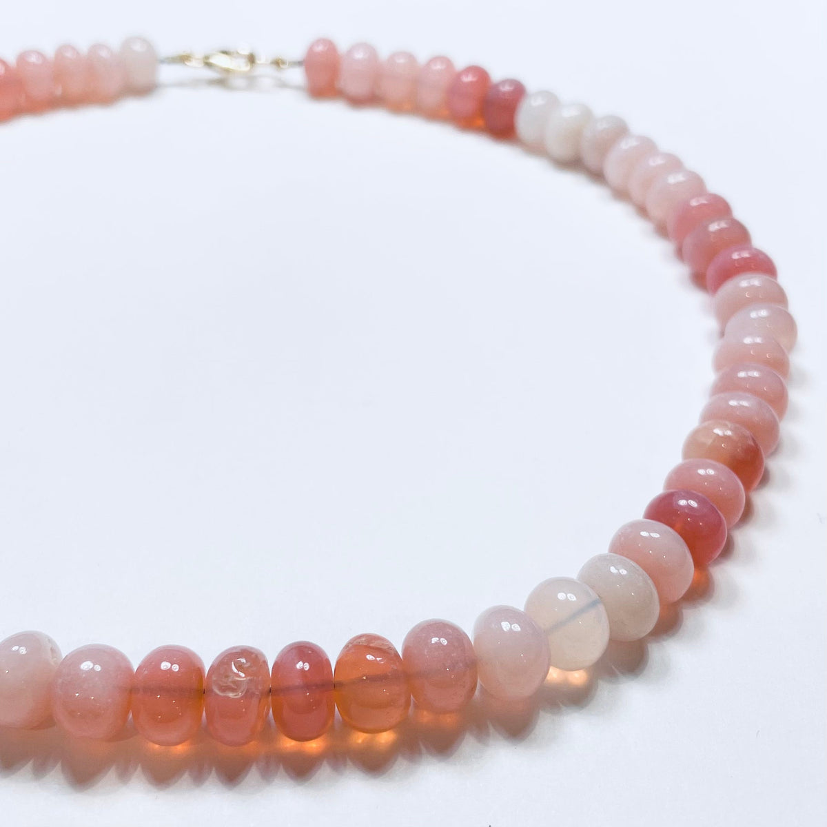 Smooth Pink Opal Candy Necklace