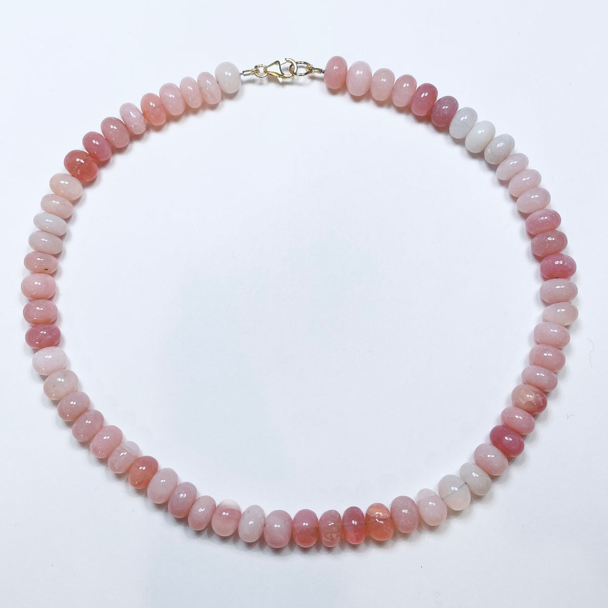 Smooth Pink Opal Candy Necklace
