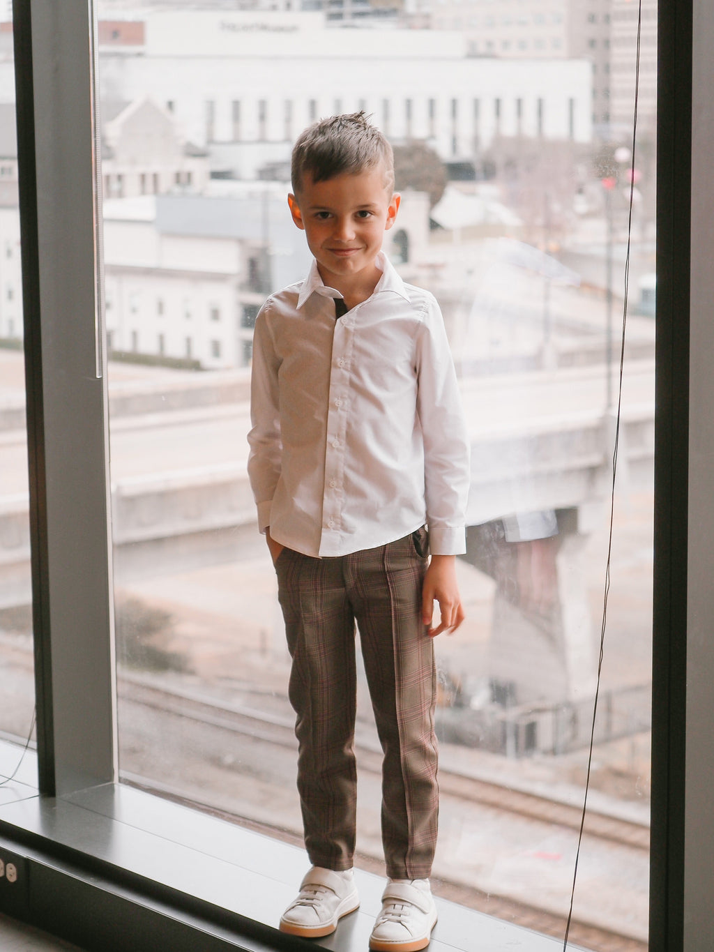 Blair Estate Tweed Shirt and Pants Set - Petite Maison Kids