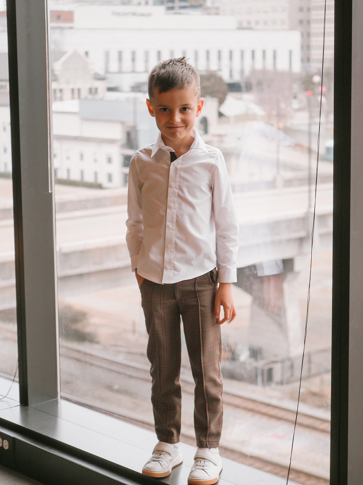 Blair Estate Tweed Shirt and Pants Set - Petite Maison Kids