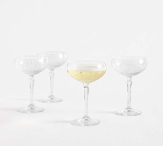 Antique Cut Coupe Glasses
