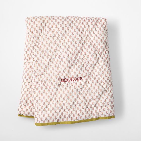 Block Print Quilted Blanket