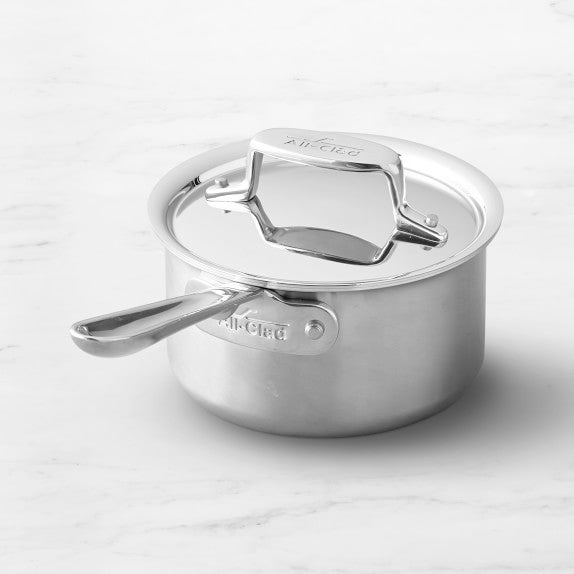All-Clad D5® Brushed Stainless-Steel Saucepans 1.5 Qt.