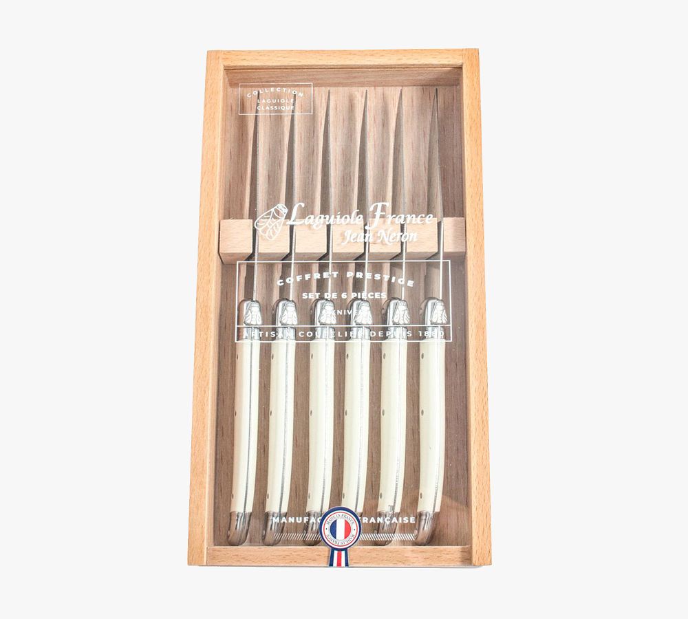 Bone Platine Steak Knives Set/6