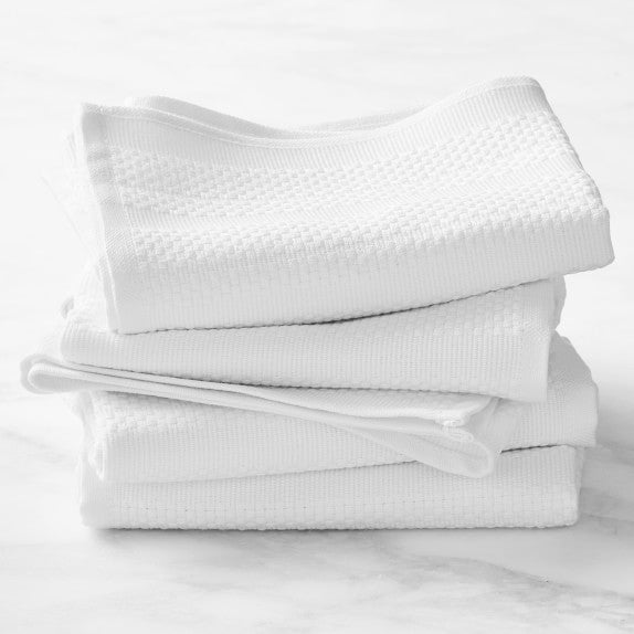 Classic Stripe Towels, Set of 4 White