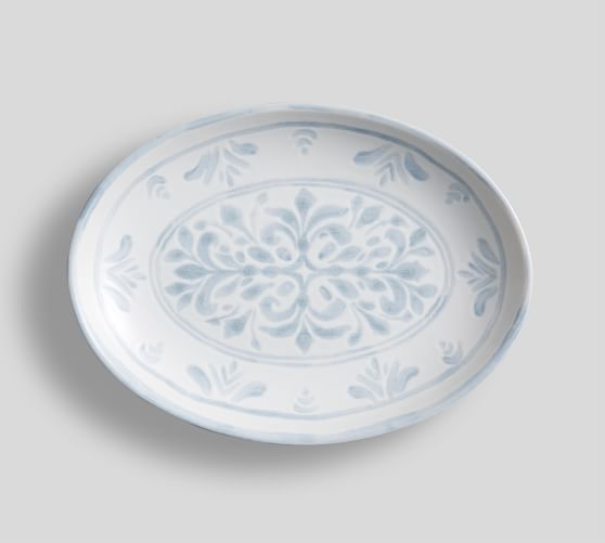 Chambray Tile Stoneware Serving Platter - Small