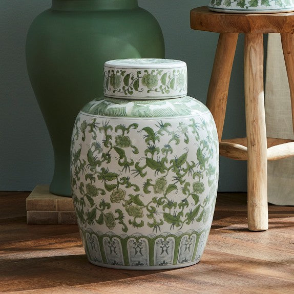 Chinoiserie Lidded Jar - Large