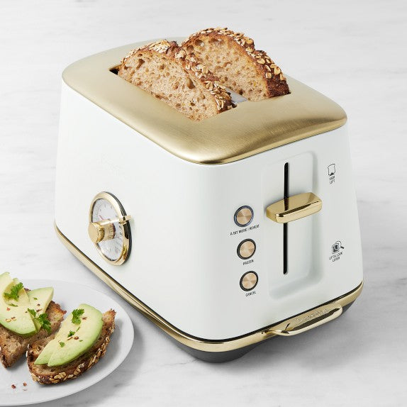 Breville Toast Select Luxe 2-Slice Toaster, Sea Salt & Brass