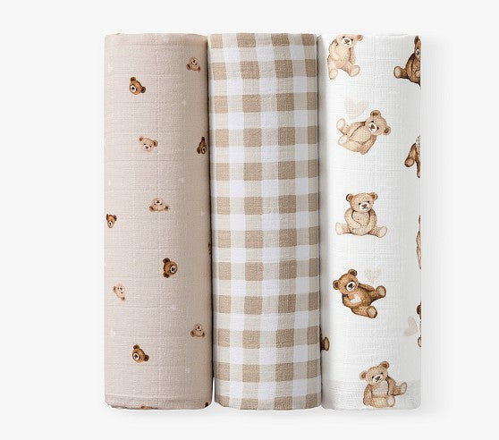 Bear Swaddle Set of 3