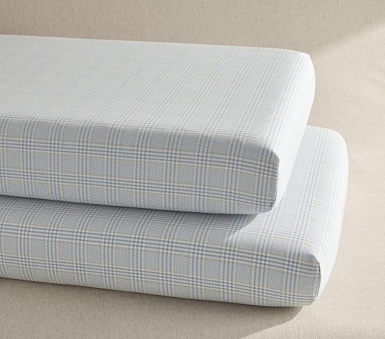 Bria Hammel Plaid Organic Crib Fitted Sheet Set of 2
