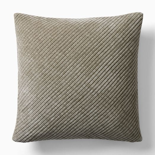 Corded Bias Velvet Pillow Cover