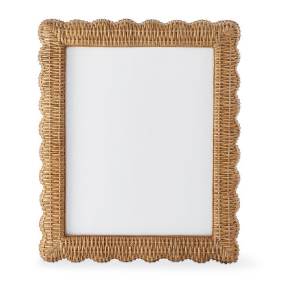AERIN x Williams Sonoma Home Wicker Scalloped Gallery Picture Frames
