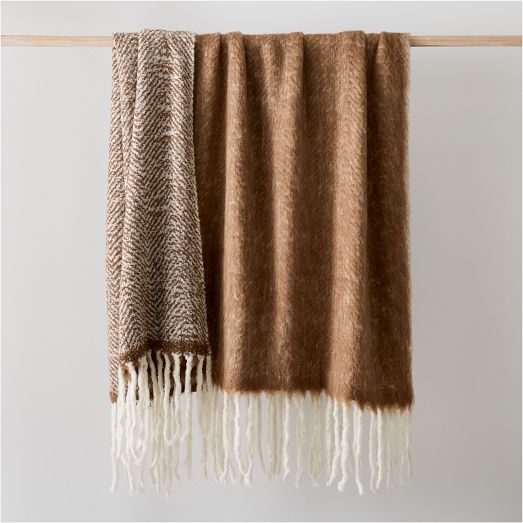Brushed Herringbone Throw