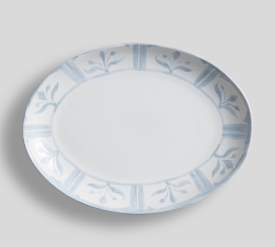 Chambray Tile Stoneware Serving Platter - Medium