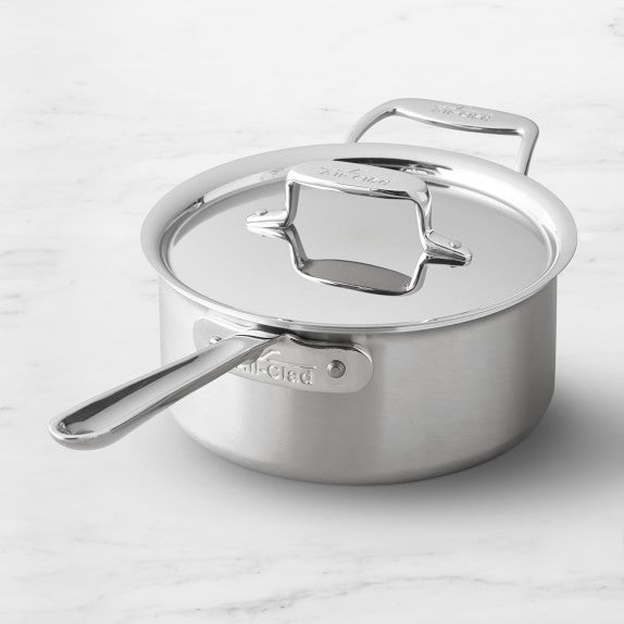 All-Clad D5® Brushed Stainless-Steel Saucepans 3 Qt.