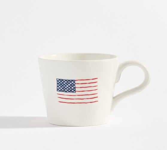 American Flag Stoneware Mug