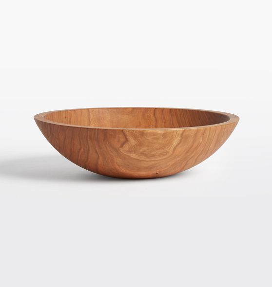 12" Cherry Wood Serving Bowl