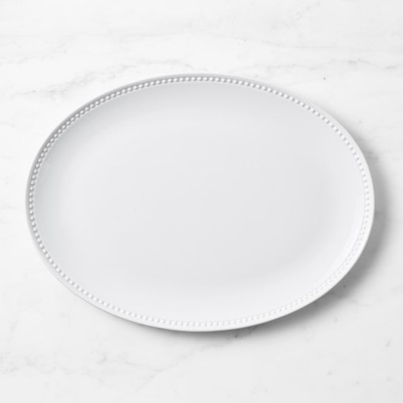 Beaded Porcelain Large Oval Platter