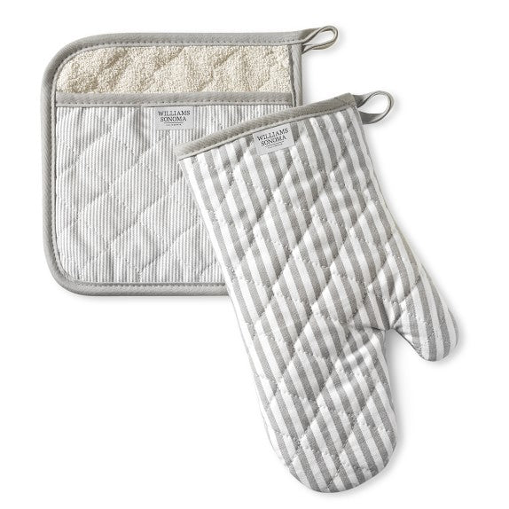 Bay Stripe Oven Mitt & Potholder Set