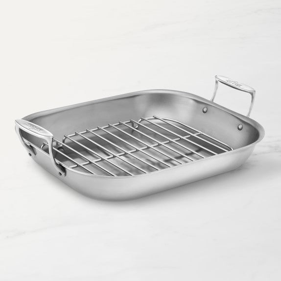 All-Clad Stainless-Steel Flared Roasting Pan with Rack