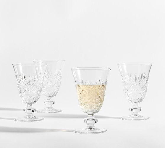 Antique Cut Glass Goblets:Set of 4