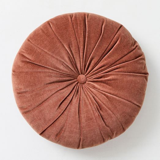 Classic Cotton Velvet Tufted Round Pillow