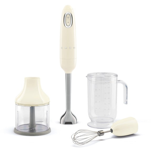 Almond Retro Hand Blender with Accessories
