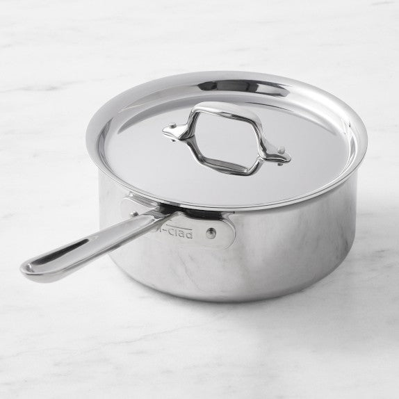 All-Clad D3® Tri-Ply Stainless-Steel Saucepan - 3-Qt