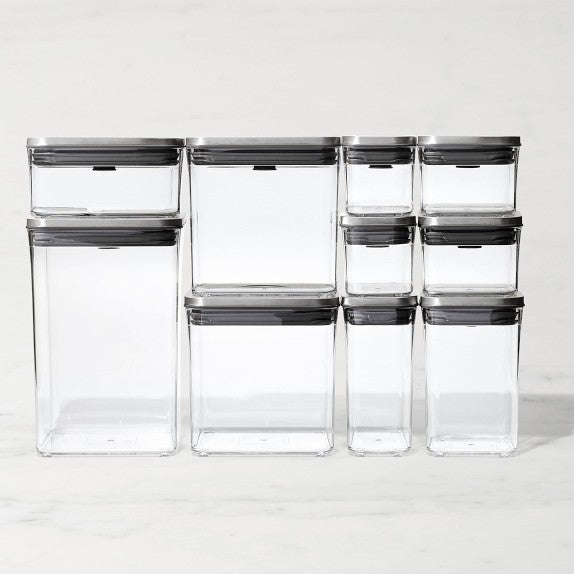 12-Piece Glass Container Set with Stainless Steel Lids