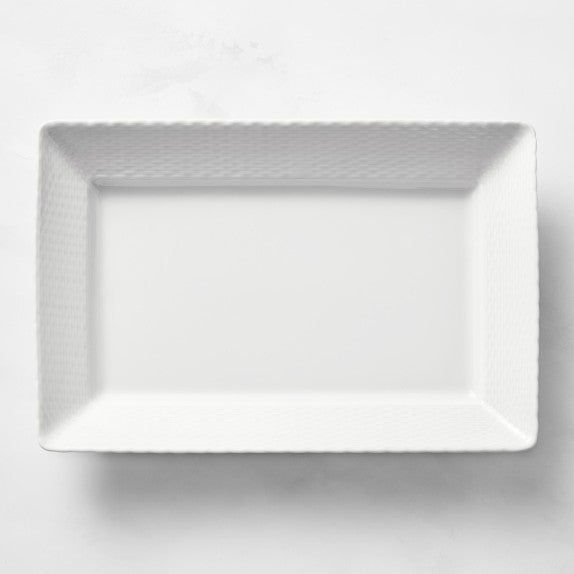 Basketweave Porcelain Serving Platter