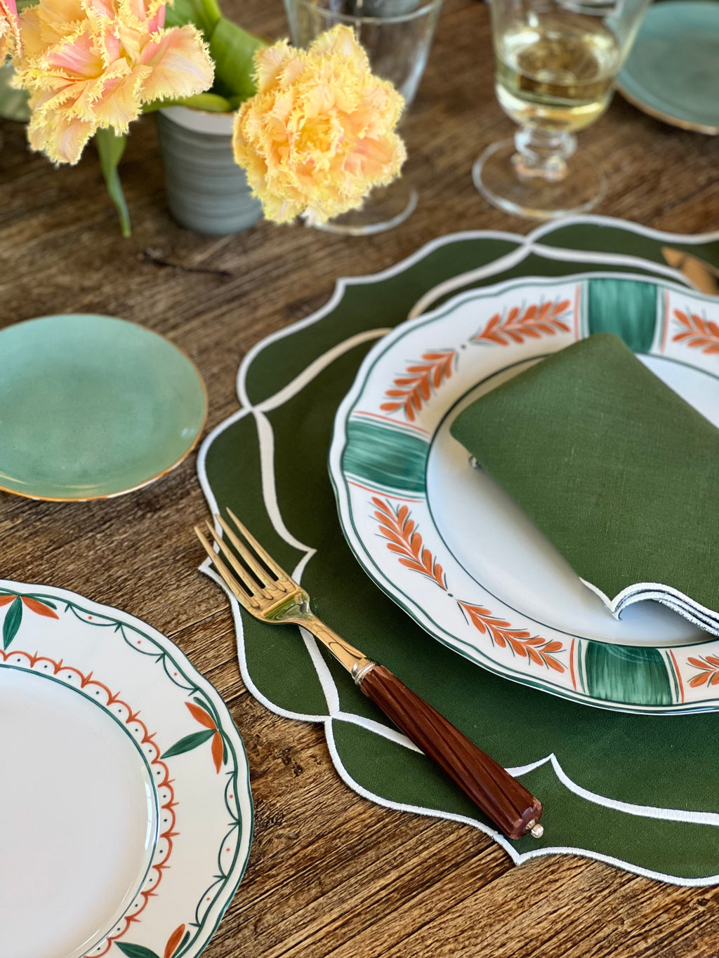 Alhambra Linen Placemat in Green