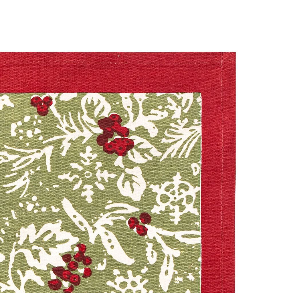 Baies de houx Mats in Red & Green, Set of 6